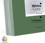 Mat Board Center, Pack of 10, 11x14 for 8x10 Basque Green Color Mats - Bevel Cut, Acid Free, 4-ply Thickness, White Core - for Pictures, Photos, Framing