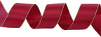 ITIsparkle 1" Inch Double Faced Satin Ribbon 25 Yards with Gold Edges, 1" X 25Yd - Wine
