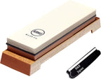 Japanese Knife Sharpener 1000/6000 Grit and Knife Angle Holder Set by B&B japan for Stainless Steel Cutlery and Pointed Carver, Best for Long-Lasting Sharpness, "KING" Trade Mark