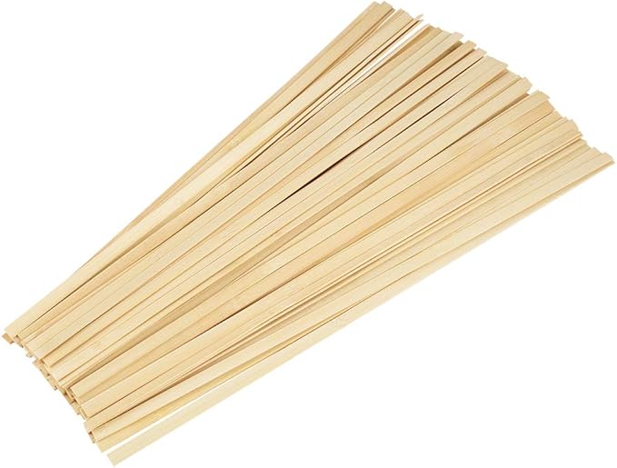Pllieay 200 Pieces Bamboo Sticks Wood Extra Long Sticks for Crafting (15.7 Inches Length × 3/8 Inches Width)