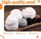 Mayboos Needle Felting Kit,3 Pieces Making Wool Needle Felting Starter Kit with Instruction,Felting Foam Mat and DIY Needle Felting Supply for DIY Craft Animal Home Decoration