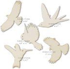 Summer-Ray 20 Wooden Flying Bird Laser Cutout DIY Craft Home Decoration Art Embellishment Room Decoration