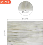 MECCANIXITY 2 Pcs Stained Glass Sheet Mosaic Tile 7.9 Inch x 5.9 Inch Light Gray Stained Glass Sheets for Crafts DIY Art Project