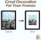 MBC Mat Board Center, 10 Pack 12x16 for 8x10 White Picture Mats Frame Mattes, Bevel Cut, Acid Free, 4-ply Thickness