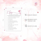 Wedding Shower Games Cards, I Spy with My Little Camera, Bridal Shower Games 25 Guests, Engagement Party Wedding Games for Guests, Pink Ribbon Bow Wedding Party Supplies - E02