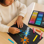 Soft Pastels Set, Square Chalk Pastel Sticks, Assorted Colors for Artists, Students & Beginners, Drawing, Coloring, Sketching, Shading, Blending & Layering (36 Colors)