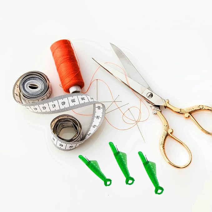 Mayfancy Upgraded Automatic Needle Threader Fish Type, Quick Self-Threading Tool for Sewing Machines,Easy-Use Loop Threader for Beginners and Pros (10)