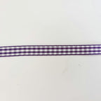 Micomon Dark Purple and White Woven Edge Plaid Ribbon 100% Polyester Gingham Ribbon 25 Yards Each Roll (3/8",Grape)