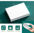 Cardstock 5 x 7 Inch 110 Sheets 190 gsm Heavyweight Card Stock Paper White Cardstock Printer Paper Perfect for Wedding Invitations, DIY Cards, Postcards, Photos, Art and Crafts