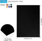 PATIKIL 7x5x1/32inch Anodized Aluminum Sheet Set, 6Pcs Metal Rectangle Aluminum Plate 0.8mm Thick Engraving Blanks for Laser Engraving DIY Decorative Crafting Home Decoration, Colored
