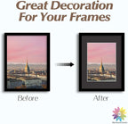 MBC Mat Board Center, 10 Pack 12x16 for 9x12 Black Picture Mats Frame Mattes, Bevel Cut, Acid Free, 4-ply Thickness
