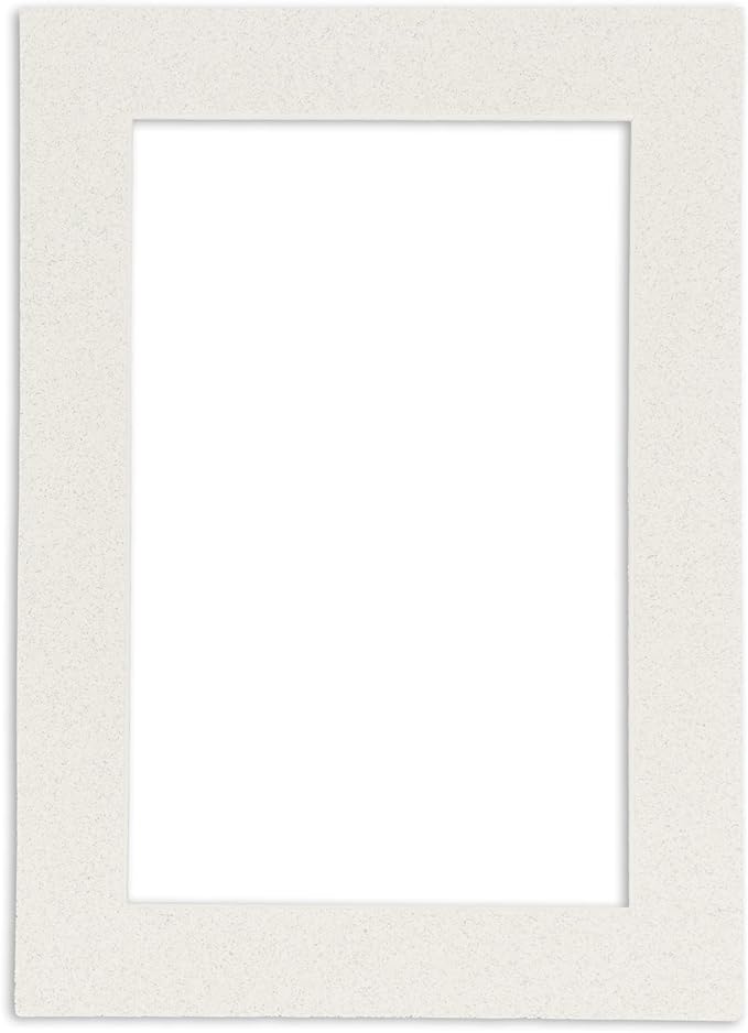 Pack of 25 Acid Free 11x14 Mats Bevel Cut for 8.5x11 Photos - Oyster Shell White Precut Matboards For Pictures, Photos, Framing - 4-ply Thickness