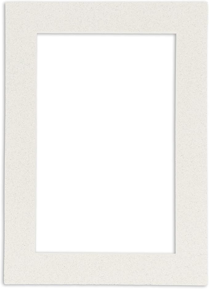 8x10 Mat Bevel Cut for 5.5x8.5 Photos - Acid Free Oyster Shell White Precut Matboard With Backing Board and Crystal Clear, Self Seal Photo Mat Bag - For Pictures, Photos, Framing - 4-ply Thickness