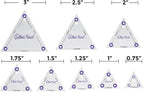 The Quilted Bear Triangle Quilting Templates – 8 Clear Non-Slip Acrylic Quilt Templates for Precise Fabric Cutting & Stress-Free Machine Quilting - Ideal for Quilt & Sewing Supplies (¾–3")