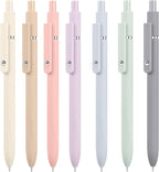 Vanhench 7Pcs 0.5mm Black Ink Gel Pens Quick Dry with Soft Silicone Touch Barrel & Fidget Stress Ball, Multifunction Writing, Fine Point Smooth Writing Pens, Nurse School Supplies