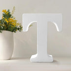 Wood Letters 4.3 Inch, White Unfinished Wood Letters for Graft, Wooden Letters for Wall Decor, Standing Letters for Bedroom, Home, Birthday, Party, DIY Graft (T)