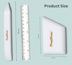 CrafTreat Teflon Bone Folder and Scoring Tool Set - Large & Ergo Square - Paper Scorer for Paper Crafting, Origami, Bookbinding - Leather Burnishing Tool - Smooth, Non Stick, Ergonomic Craft Tool