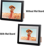 Falling in Art 5 Pack Acid Free 9x12'' White Picture Mats Board Show Kit for 6x8'' Photos, 4-Ply Beveled Pre-Cut Photo Mats with Backing Board for Frames, Artwork and Prints