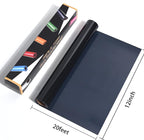 RENLITONG Black Iron on Vinyl 12Inch by 20ft Roll HTV Heat Transfer Vinyl for T-Shirt HTV Rolls for All Cutter Machine - Easy to Cut & Weed for Heat Transfer Design