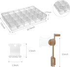Rumhut 2 Pack Embroidery Floss Organizer with 216 Pcs Embroidery Floss, Floss Windern and Floss Number Stickers for Craft DIY Embroidery Sewing Storage