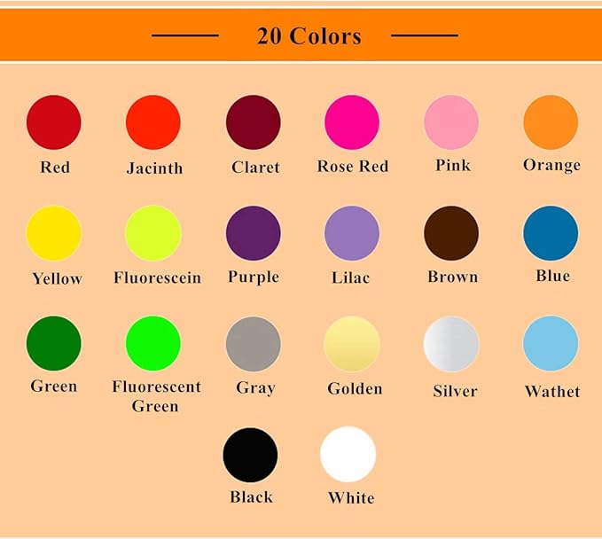 7000 Count 3/4" Round Dot Stickers Color Coding Labels, 20 Colors, 100 Sheets