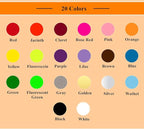 7000 Count 3/4" Round Dot Stickers Color Coding Labels, 20 Colors, 100 Sheets
