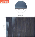 MECCANIXITY 2 Pcs Stained Glass Sheet Mosaic Tile 7.9 Inch x 5.9 Inch Navy Blue Stained Glass Sheets for Crafts DIY Art Project