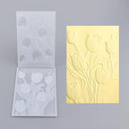 BAOFALI 3D Flowers Theme Plastic Embossing Folders Tulip for DIY Scrapbooking Photo Album Card Paper Craft Decoration for Card Making,Embossing Template Paper Card Embossing Stencil