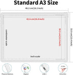 Phylosal Rechargeable A3 LED Light Pad for Diamond Painting, Ultra-Thin Magnetic Tracing Light Box for Drawing, Diamond Art Light Board with Side Button, Super Bright Light Table for Sketching (White)