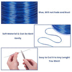 BENECREAT 20 Gauge 770FT Aluminum Wire Anodized Jewelry Craft Making Beading Floral Colored Aluminum Craft Wire for Gem Wrapping, Model Jewelry Making- Blue