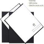 CONDA Black Canvases for Painting 11x14 inch, Pack of 14,100% Cotton Acid-Free, Canvas Panels, 8 oz Gesso-Primed, Art Boards for Oil & Acrylic Painting