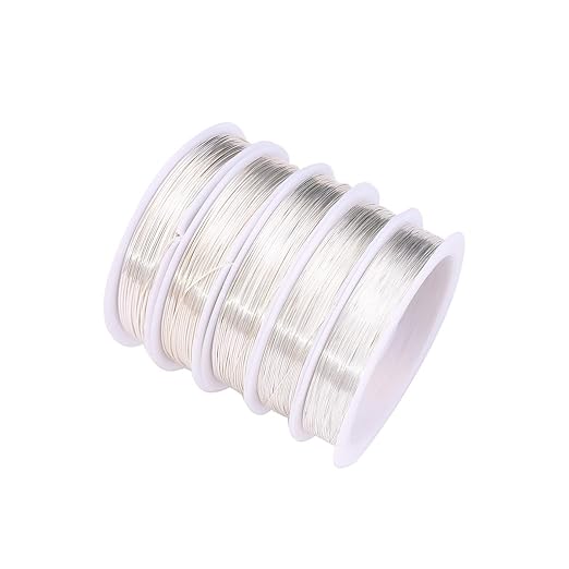 Silver Copper Wire 0.6mm Bead Cord for Bracelet Necklace Charm Beading Jewelry Making 16yard