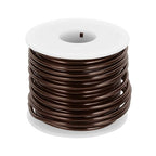 MECCANIXITY 9 Gauge Anodized Aluminum Craft Wire Bendable Bonsai Training Wire 56 Feet 3mm for Sculpting Crafts Wreath Floral Beading Jewelry Making, Brown