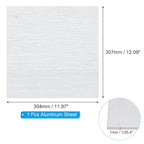 PATIKIL 6061 T651 Aluminum Sheet Metal 12.09 x 11.97 x 1/25.4(0.04") Inch 1Pcs Flat Plain Aluminum Plate Covered Stock with Protective Film, Heat Rectangle 1MM for Lndustry Crafting