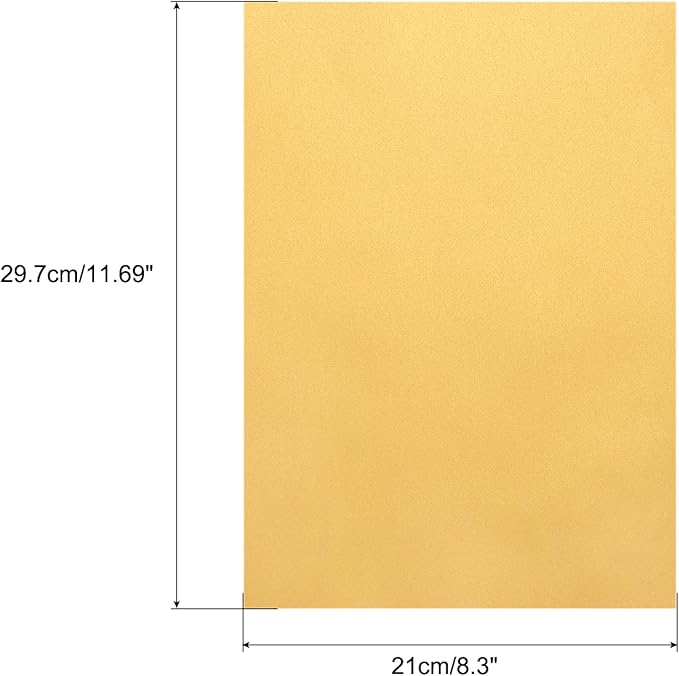 MECCANIXITY Colored Vellum Paper, 20 Sheet Gold Transparency 11.7 x 8.2 Printable Vellum Paper, Translucent Vellum Sheets for Printing Wedding Invitations, Ink Jet Laser Printer