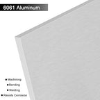 2Pack 6061 T651 Aluminum Sheet Metal 6 x 6 x 1/4 Inch Flat Plain Aluminum Plate Covered with Protective Film, Heat Treatable Rectangle 6MM Aluminum Metal Plate for Industrial, Crafting, DIY