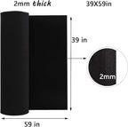 AMZQNART 2Pcs EVA Foam, Cosplay Foam Roll 2mm 39 x 59in (16sqft×2) Suitable for Large Foam Cosplay Modeling, DIY Projects, Crafts, Ultra High Density 90 kg/m3. Black