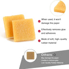 4pcs Glue and Residue Eraser Rubber Cement Cleaner for Removing Adhesive and Residues from Paper Plastic and More