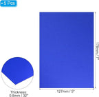 PATIKIL 7x5x1/32inch Anodized Aluminum Sheet, 5Pcs Metal Rectangle Aluminum Plate 0.8mm Thick Engraving Blanks for Laser Engraving DIY Decorative Crafting Home Decoration, Blue