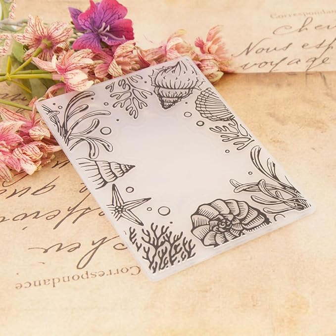 6Pcs Plastic Embossing Folders for Card Making Embossing Machine Template Mold Paper Card Embossing Stencil Flower Leaf Embossing Folder for Scrapbook Photo Album DIY Craft Decoration,4.1 x 5.8inch