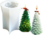 Christmas Tree Candle Molds, Resin Christmas Silicone Molds for Candles, Moldes para Velas De Navidad, Wax Candle Making Molds for DIY Chocolate, Soap