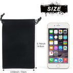 Shintop 20pcs velvet bags with drawstrings, 4x6inch Gift Bags Black Velvet Jewelry Pouches for Dice Wedding Party Favor