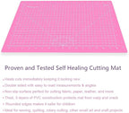 Headley Tools 18"x12" Thickened Self Healing Cutting Mat, A3 Rotary Cutting Sewing Mat for Crafts, Double Sided 5-Ply Table Cutting Board for Fabric Quilting Art Hobby Project, Pink/Purple