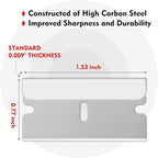 WORKPRO 100-Pack Single Razor Edge Blades, Industrial Scraper Razor Blades, High Carbon Steel One Edge Razor Blades