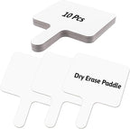 10 Pcs Dry Erase Answer Paddles 10x8 Inch Handheld White Boards Mini Double Sided Dry Erase Signs Small Auction Paddles for Students Teachers Office Classroom Meeting Voting Family Games Party