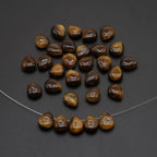 LE SKY 50 Pcs Natural Stone Beads Waterdrop Shape Healing Chakra Polished Assorted Crystal Quartz Agate Stone Charms for Jewelry Making Necklace Bracelet