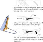 Bias Tape Maker,LNKA 5 Sizes 1/4" 3/8" 1/2" 3/4" 1" DIY Bias Tapes Tools Kit for Fabric Sewing and Quilting