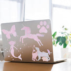 36 Sheets Holographic Sticker Paper Clear A4 Vinyl Sticker Paper Self Adhesive Waterproof Transparent Film Gem Rainbow Star Patterns, 11.7 x 8.3 Inch (Star)