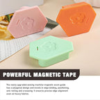 Wshxjzyay 3 Pack Magnetic Seam Guide for Sewing Machine, Upgraded Multifunctional Polygonal Hemmer Guide with Scale, Universal Sewing Accessory for Magnet Making Machine (3 Colors)