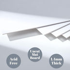 Prudiut 15 Pack 8x10 Backing Boards Only, Uncut White Mat Board Acid Free Mat Board for Photos, Prints, Artworks